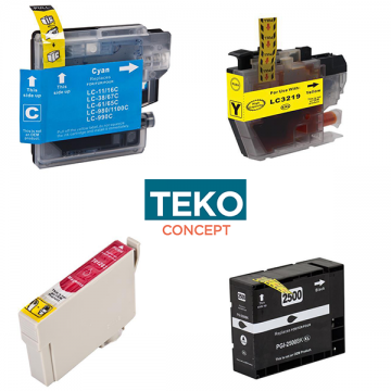 cartouche jet d'encre compatible hp, brother, epson, canon sans tête d'impression